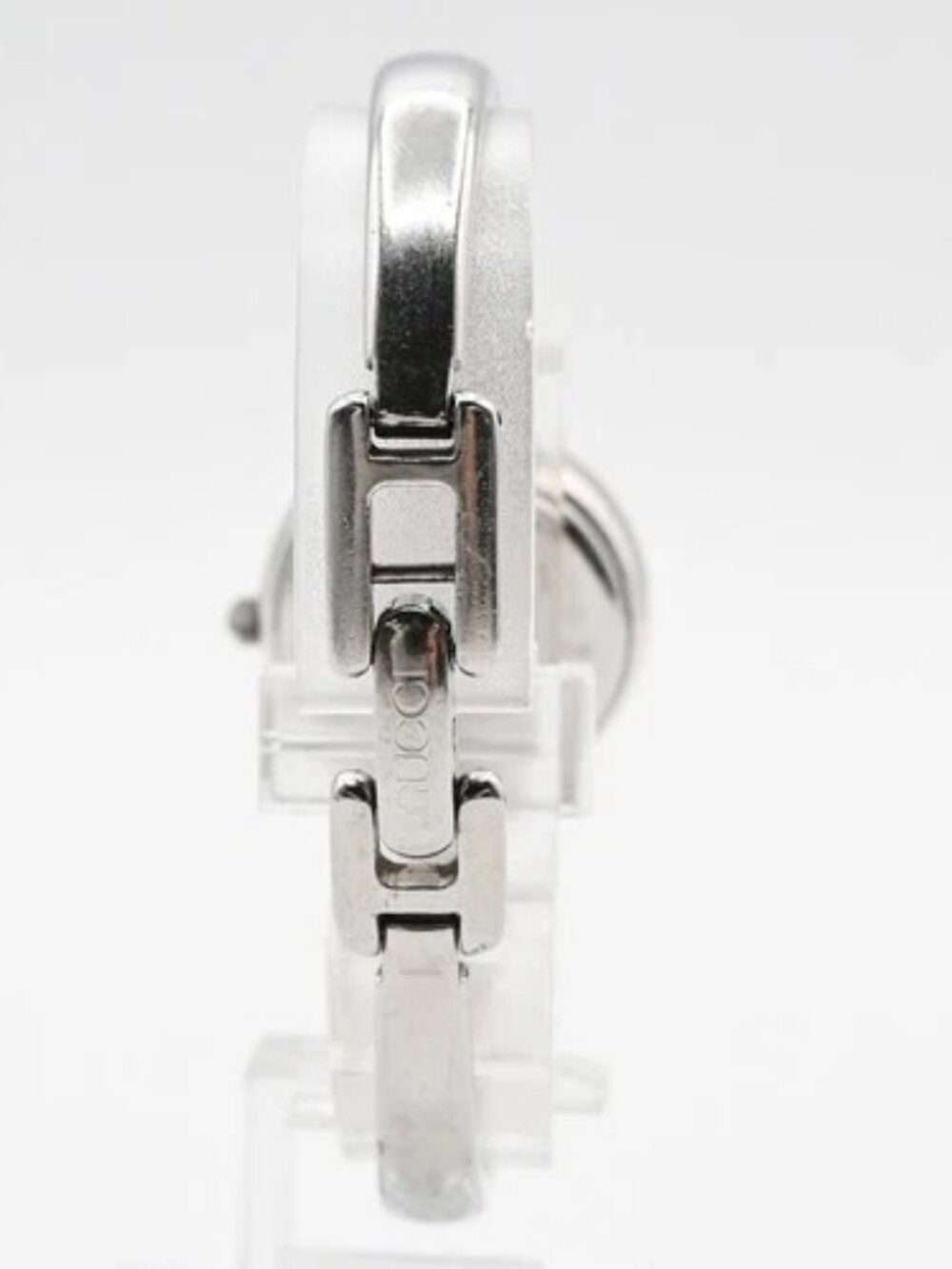 GUCCI 1400L Watch Quartz Bangle Bracelet 25 mm Stainless Steel Silver 02LC586 - Picture 3 of 16